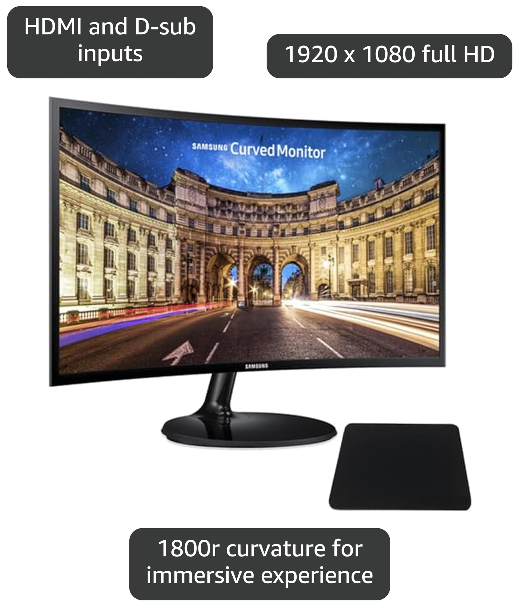 Amazon.com: SAMSUNG 24 Inch Curved Computer Monitor